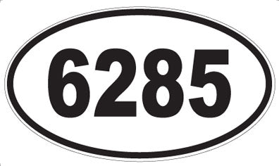 6285 - Oval Sticker