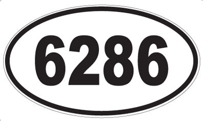 6286 - Oval Sticker