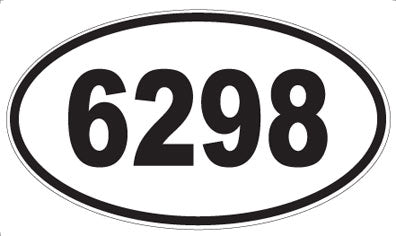6298 - Oval Sticker