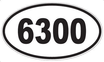 6300 - Oval Sticker