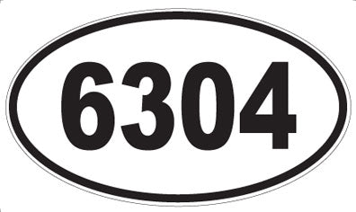 6304 - Oval Sticker