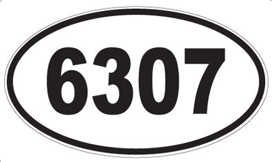 6307 - Oval Sticker