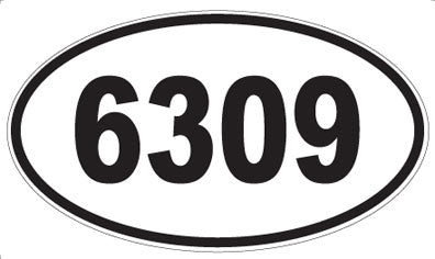 6309 - Oval Sticker