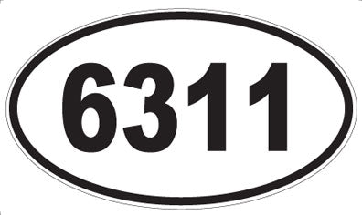 6311 - Oval Sticker