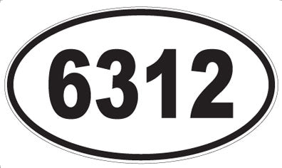 6312 - Oval Sticker