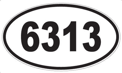 6313 - Oval Sticker