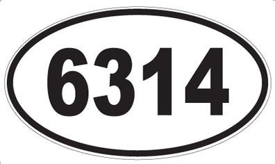 6314 - Oval Sticker