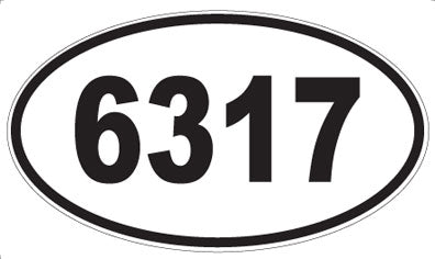 6317 - Oval Sticker
