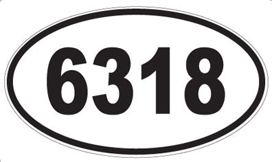 6318 - Oval Sticker