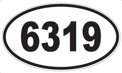 6319 - Oval Sticker