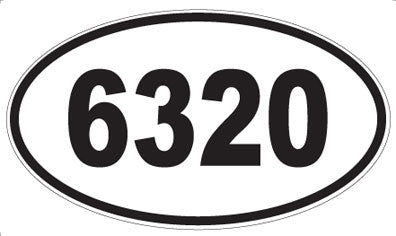 6320 - Oval Sticker
