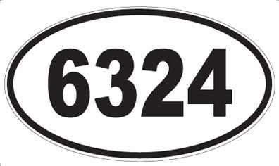 6324 - Oval Sticker