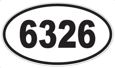 6326 - Oval Sticker