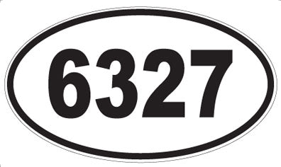 6327 - Oval Sticker