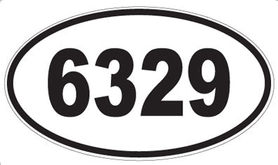 6329 - Oval Sticker