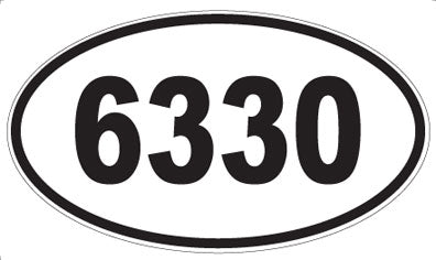 6330 - Oval Sticker