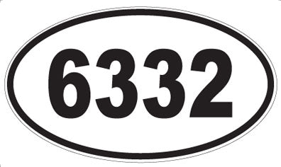 6332 - Oval Sticker