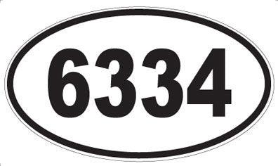 6334 - Oval Sticker