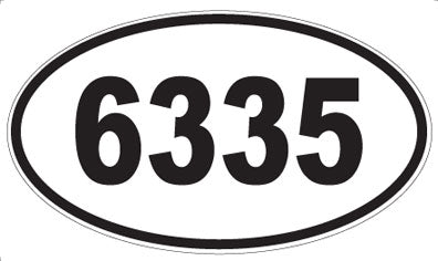 6335 - Oval Sticker