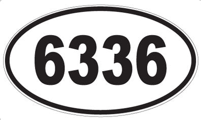 6336 - Oval Sticker