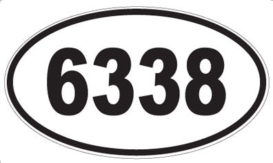 6338 - Oval Sticker