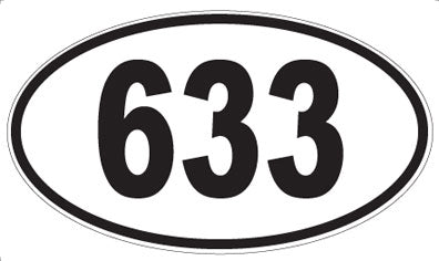 633 - Oval Sticker