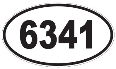 6341 - Oval Sticker