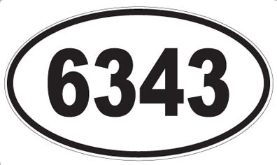 6343 - Oval Sticker