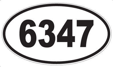 6347 - Oval Sticker