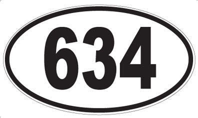 634 - Oval Sticker
