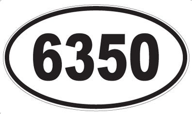 6350 - Oval Sticker