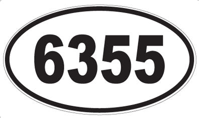 6355 - Oval Sticker
