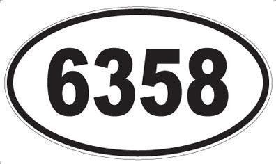 6358 - Oval Sticker