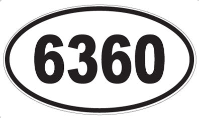 6360 - Oval Sticker