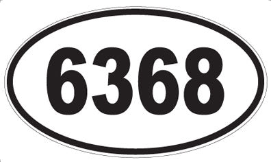 6368 - Oval Sticker