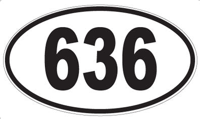 636 - Oval Sticker