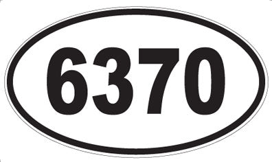 6370 - Oval Sticker