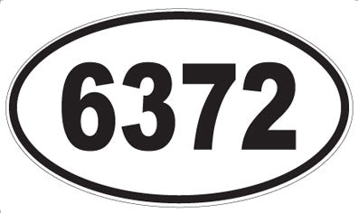 6372 - Oval Sticker