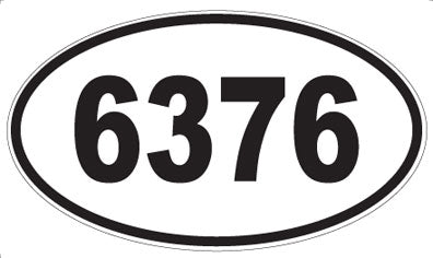 6376 - Oval Sticker