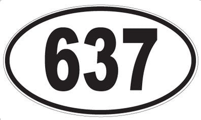 637 - Oval Sticker