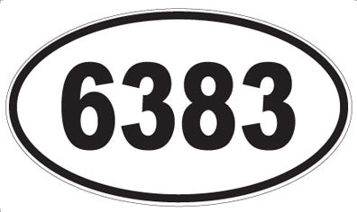 6383 - Oval Sticker
