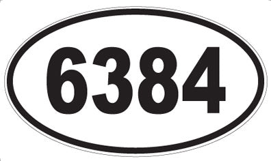 6384 - Oval Sticker