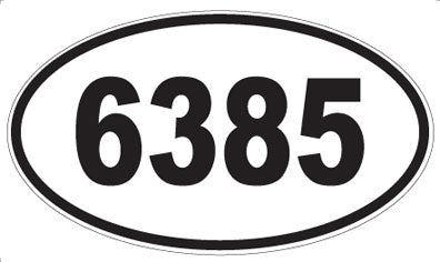 6385 - Oval Sticker