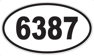 6387 - Oval Sticker