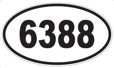 6388 - Oval Sticker