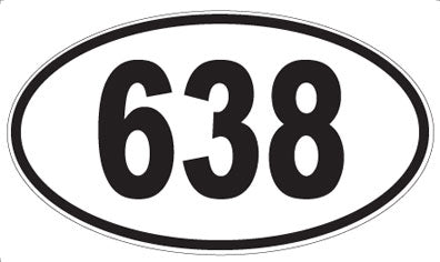 638 - Oval Sticker