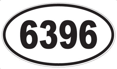 6396 - Oval Sticker