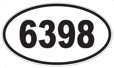 6398 - Oval Sticker