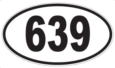 639 - Oval Sticker
