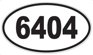 6404 - Oval Sticker